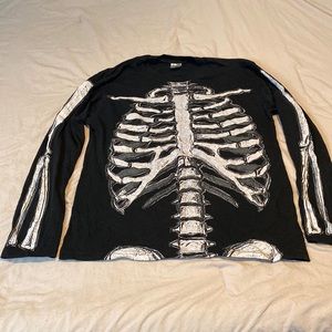 Skeleton long sleeve T-Shirt mens Large